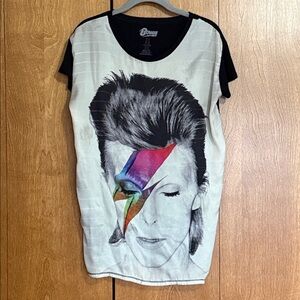 RARE David Bowie Graphic Short Sleeve Tee - White & Black